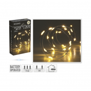 Гірлянда внутрішня 40 світлодіодних лампочок теплий білий колір 205 см - Фото