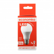 Лампа светодиодная Economka LED A60 7W E27 2800K 1шт - Фото