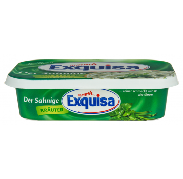 Сыр Exquisa сливочный с травами 66% 200г - Фото