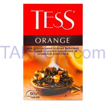 Чай Tess Orange черный листовой 90г - Фото