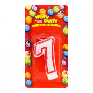 Свеча-цифра Помічниця Happy Party №P52-618/7 для торта 1шт - Фото