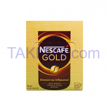 Кофе Nescafe Gold натуральн растворимый сублимир 2г*25шт 50г - Фото