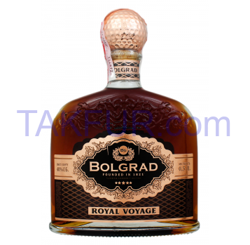 Коньяк Bolgrad Royal Voyage 5 звезд ординарный 40% 0.5л - Фото
