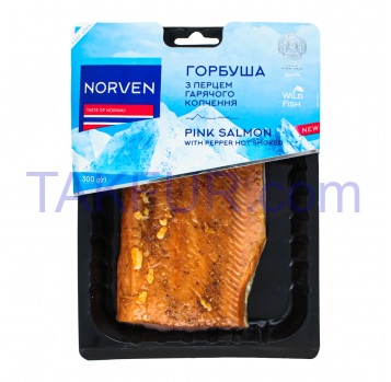 Горбуша Norven с перцем горячего копчения филе-кусок 300г - Фото