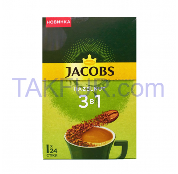 Напиток кофейный Jacobs Hazelnut 3в1 растворимый 15г - Фото