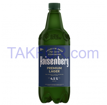 Пиво Haisenberg Premium Lager світле фільтроване пастеризоване 4,5% 12 x 1л - Фото