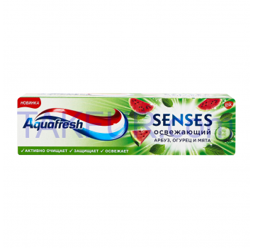 Паста зубная Aquafresh Senses Освежающий арбуз с фтор 75мл - Фото