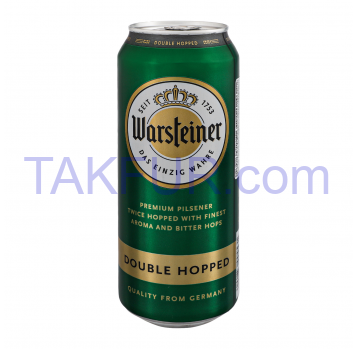 Пиво Warsteiner Double Hopped светлое фильтрованн 4.8% 0.5л - Фото
