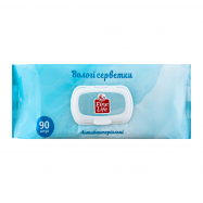 Салфетки влажные Fine Life антибактериальные 90шт/уп - Фото