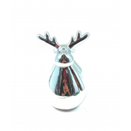 TH NY ФІГ.ДЕК КЕРАМ ОЛЕНЬ 17СМ : СРІБНИЙ - Фото