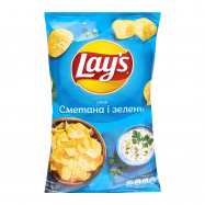 Чипсы Lays картофельные со вкусом сметаны и зелени 25г - Фото