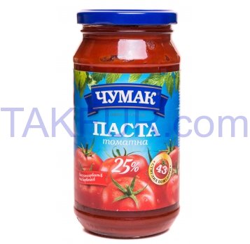 Паста Чумак томатная 25% 450г - Фото