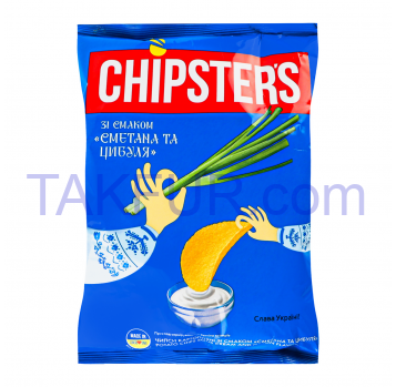 Чипсы Chipster`s Сметана и лук картофельные 70г - Фото