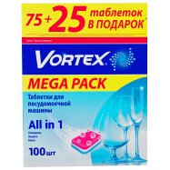 Таблетки Vortex посудом маш 100шт - Фото