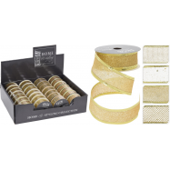 NY ДЕКОР.СТРІЧКА ЗОЛ.25Х270СМ : ЗОЛОТ. - Фото