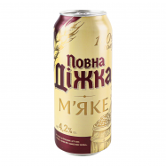 Пиво Povna Dizhka Мягкое светлое пастеризованное 4.2% 0.5л - Фото