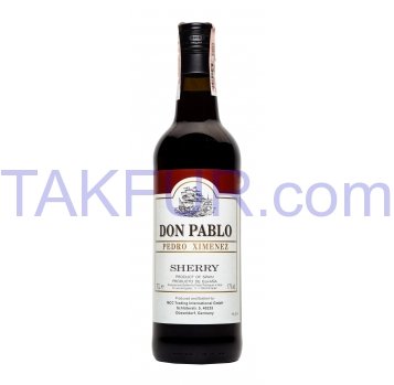 Вино Don Pablo Pedro Ximenez Херес креп/ликерное 17% 0,75л - Фото