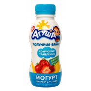 Йогурт Агуша клубника-банан для детей от 8 мес 2,7% 200г - Фото