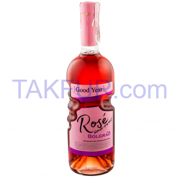 Вино Bolgrad Rose розовое полусладкое 9-13% 0.75л - Фото