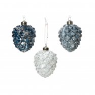 Підвіска Шишка скляна 8 х 10 см - Фото