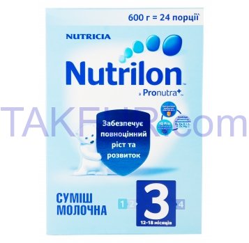 Смесь Nutrilon 3 сухая молочная д/детей 12-18 месяцев 600г - Фото