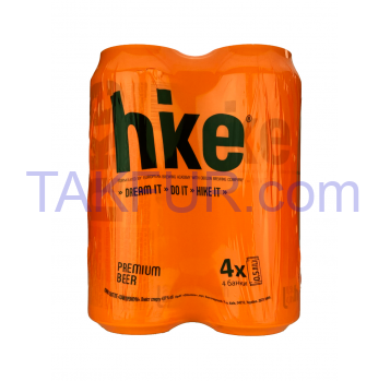 Набір Пиво Hike premium з/б 4,8% 4шт х 0,5л - Фото