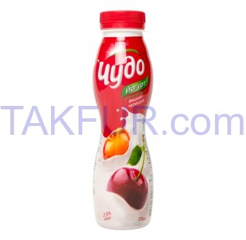 Йогурт Чудо вишня-черешня питьевой 2,5% 270г - Фото