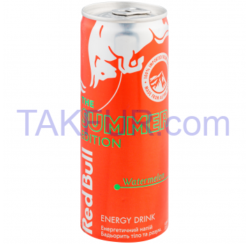 Напиток энергетический Red Bull Summer Edition арбуз 0,25л - Фото