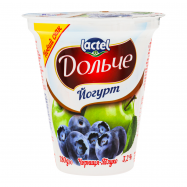 ДОЛЬЧЕ ЙОГУРТ 3,2% 280Г : ЧОРНИЦЯ-ЯБЛУКО - Фото