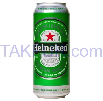 Пиво Heineken светлое фильтрованное пастеризован 5% 0,5л ж/б - Фото