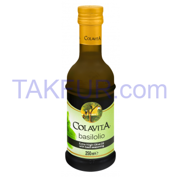 Оливковое масло Colavita с экстрактом базилика 250мл - Фото