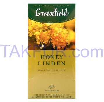 Чай Greenfield Honey Linden черный 1,5г*25шт 37,5г - Фото