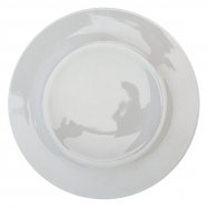 Тарелка Aro обеденная белая 24см 1шт - Фото