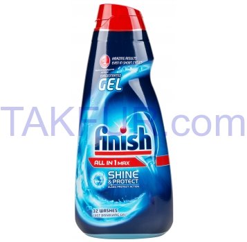 Средство Finish All in1 gel Shine&Protect д/посудом маш650мл - Фото