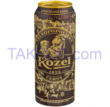 Пиво Velkopopovicky Kozel темное фильтр пастериз 3.7% 0.5л - Фото