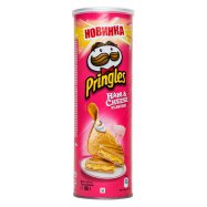 Чипсы Pringles картофельные со вкусом ветчины и сыра 165г - Фото