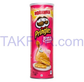 Чипсы Pringles картофельные со вкусом ветчины и сыра 165г - Фото