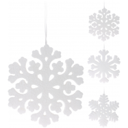 ПІДВІСКА СНІЖИНКА 30СМ В АС - Фото