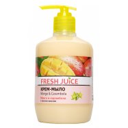 Крем-мыло Fresh Juice Манго и карамбола с дозатором 460мл - Фото