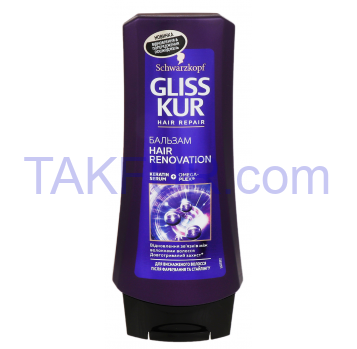 Бальз Gliss Kur Hair Renovat 200мл - Фото