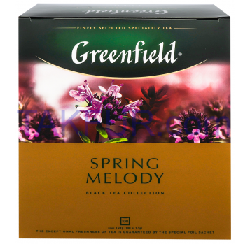 Чай Greenfield Spring Melody черный 100*1.5г/уп - Фото