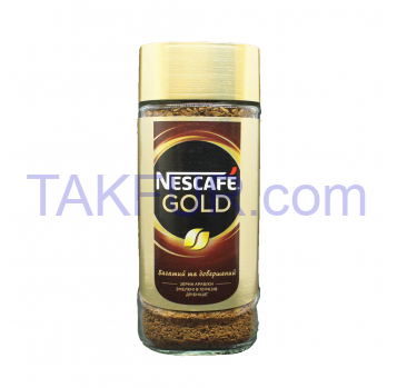 Кофе Nescafe Gold 100% натур растворим сублимированный 100г - Фото
