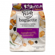 Сухарики Flint Baguette Трюфельный камамбер+Сырный соус 70г - Фото