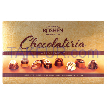 Конфеты Roshen Chocolateria набор шоколадных/пралиновых 194г - Фото