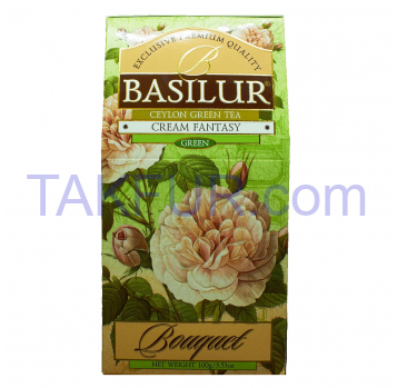 Чай Basilur Cream Fantasy зеленый листовой 100г - Фото