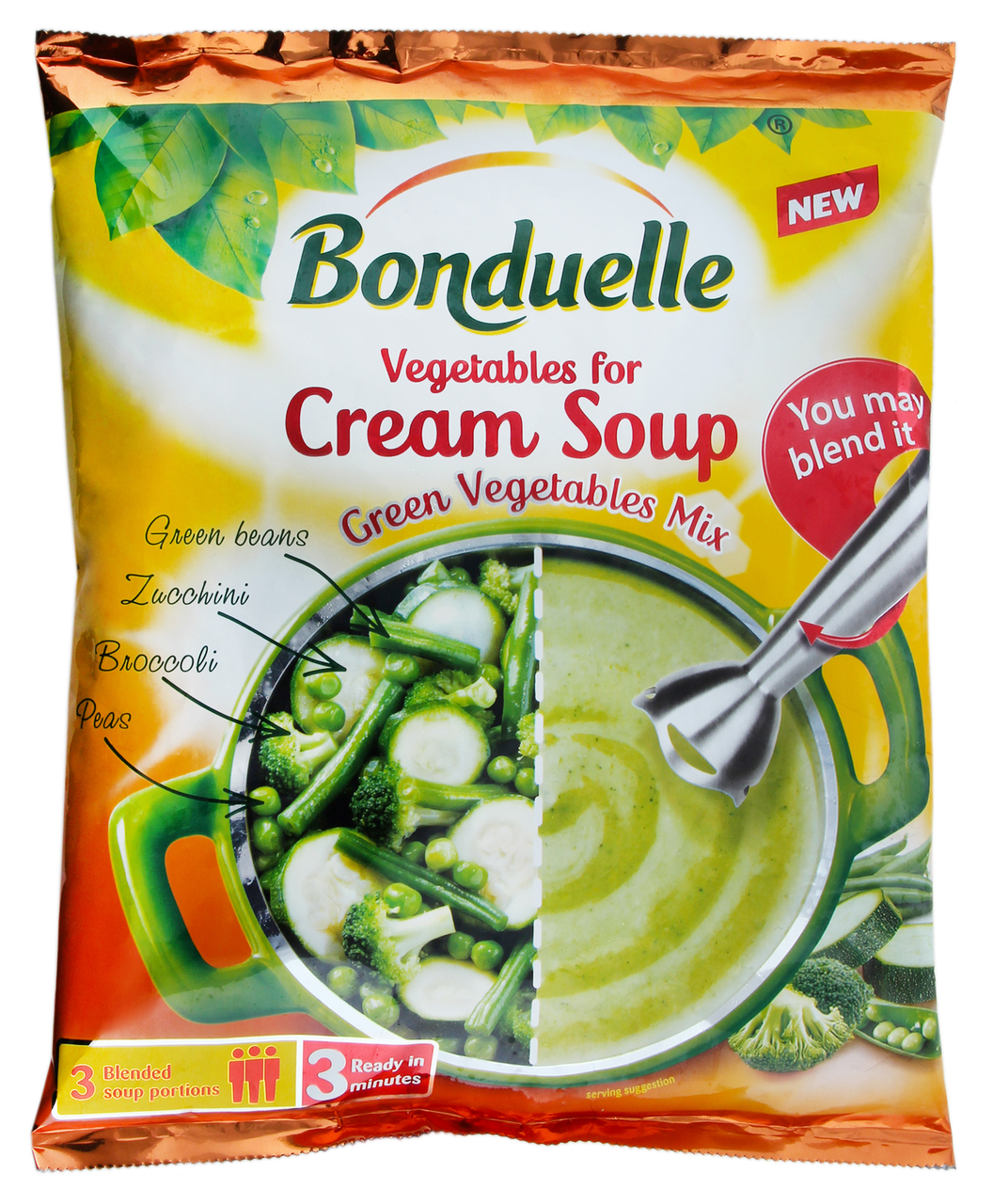 Овощи Bonduelle Green Vegetables Mix для крем-супа 400г купить онлайн с ...