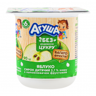 АГУША СИРОК 3,7% 90Г : ЯБЛУКО - Фото