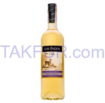 Вино Los Pagos Пино Гри сухое белое 13,5% 0,75л - Фото