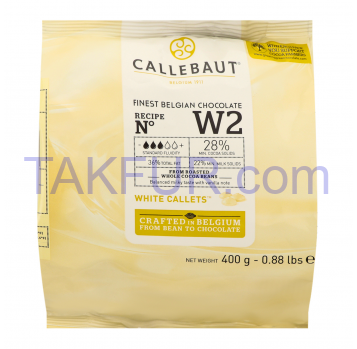 Шоколад Callebaut White callets 28% 400г - Фото