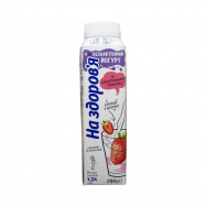 Йогурт На здоров`я клубника безлактозный питьевой 1,3% 290г